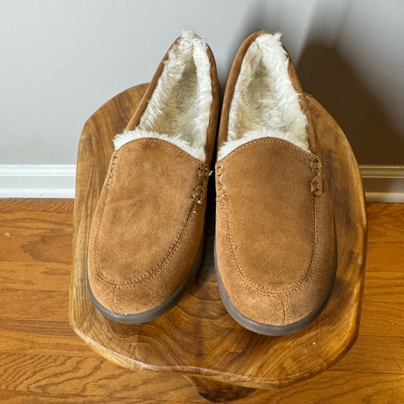 Vionic Lynez Toffee Suede Faux Fur Slippers Women's Size 7.5 New - Picture 8 of 12